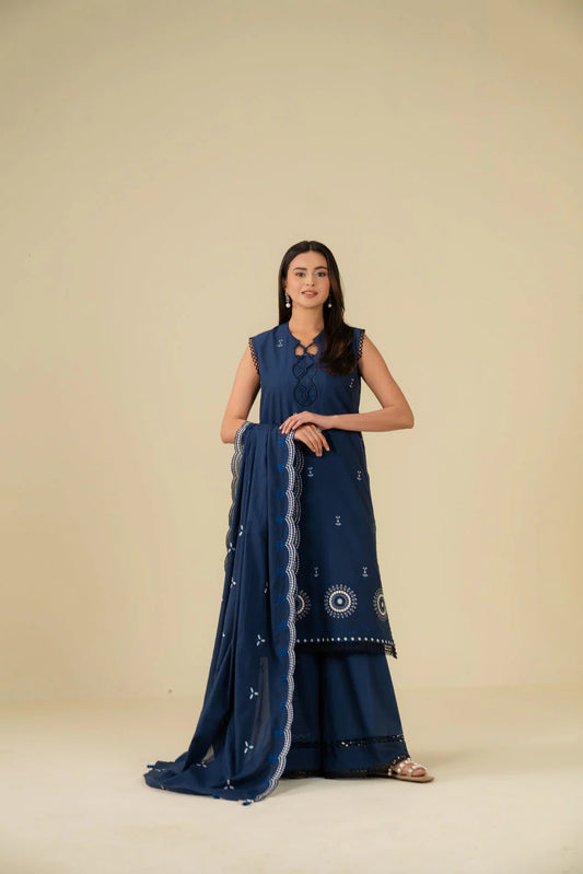 Beena by Beyond Embroidered Lawn 3 Piece Unstitched Dress - WUE-154524