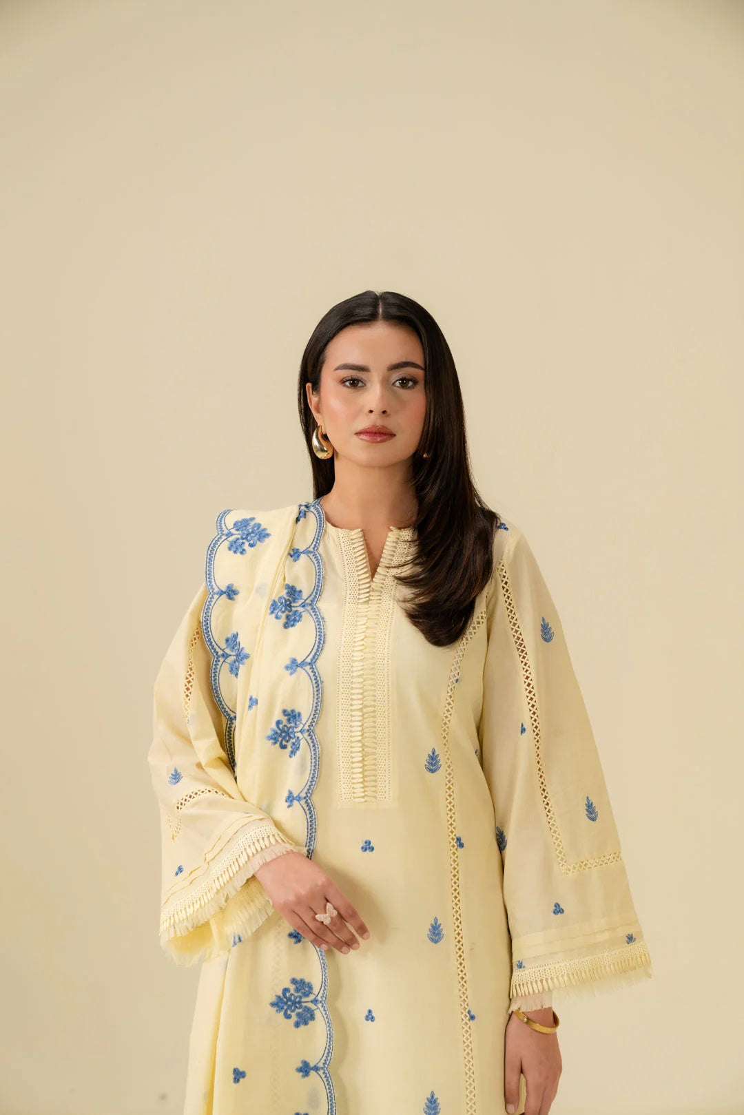 Beena by Beyond Embroidered Lawn 3 Piece Unstitched Dress - WUE-154525