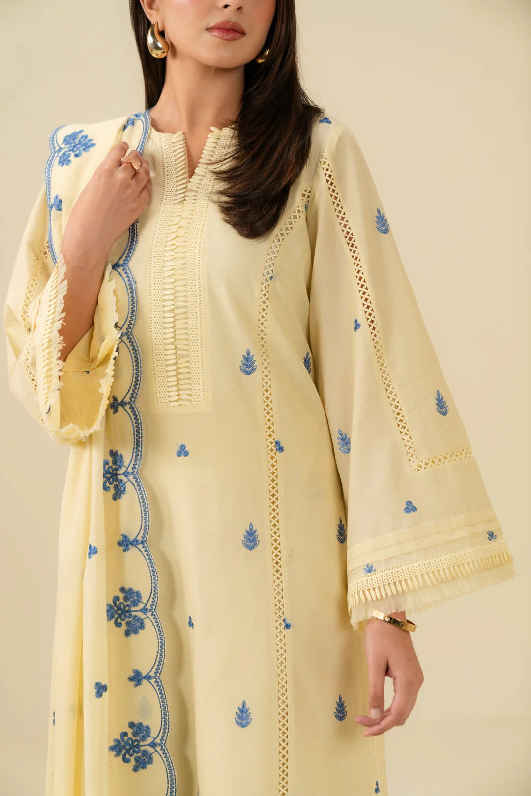 Beena by Beyond Embroidered Lawn 3 Piece Unstitched Dress - WUE-154525