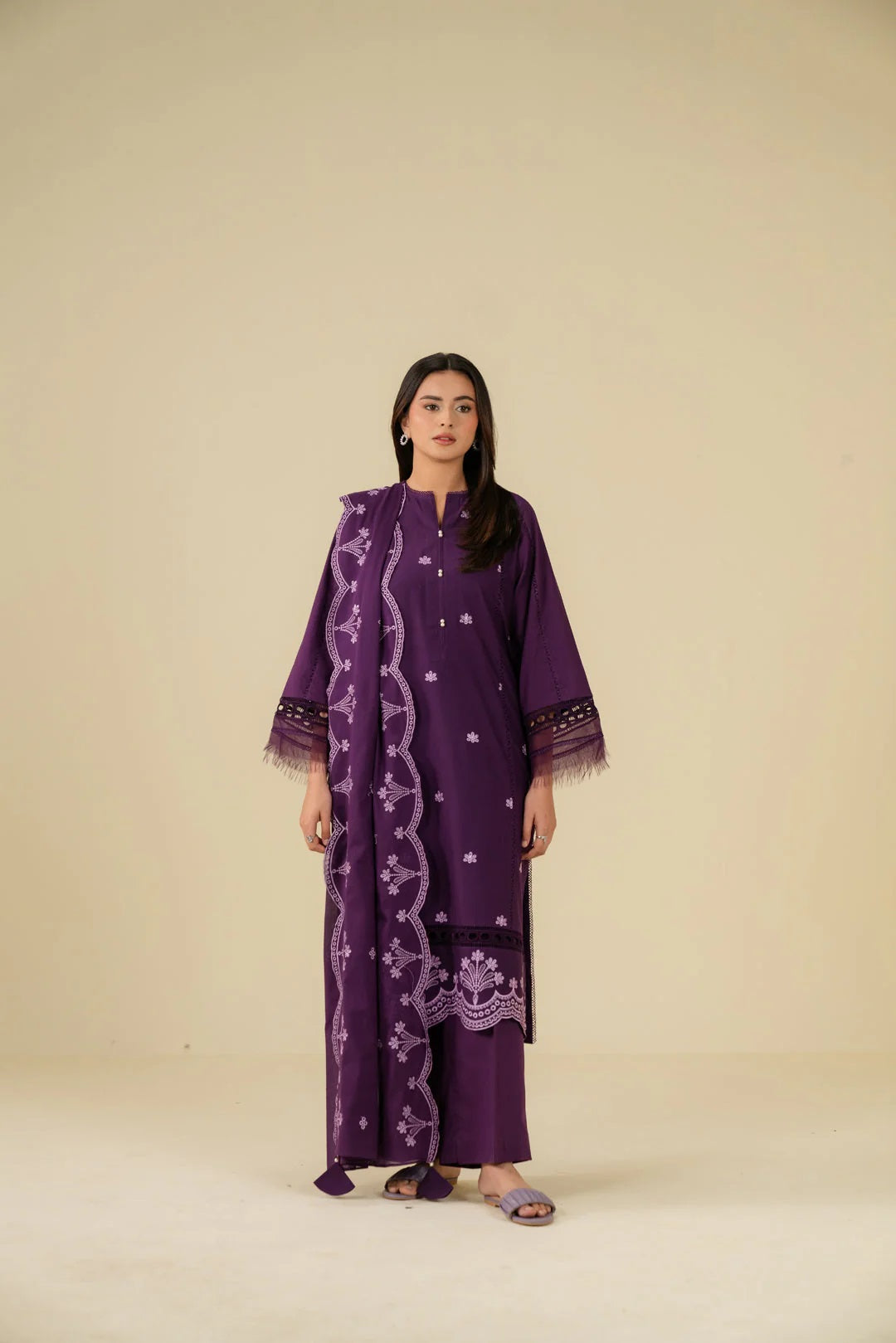 Beena by Beyond Embroidered Lawn 3 Piece Unstitched Dress - WUE-154526