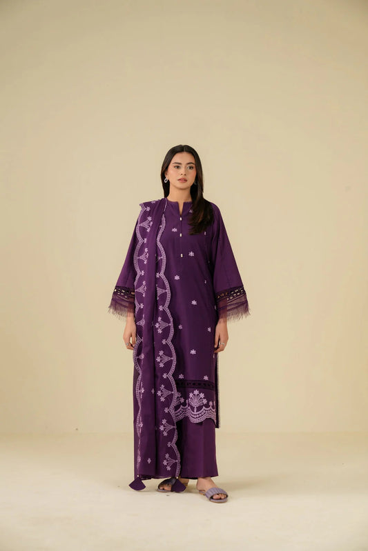 Beena by Beyond Embroidered Lawn 3 Piece Unstitched Dress - WUE-154526