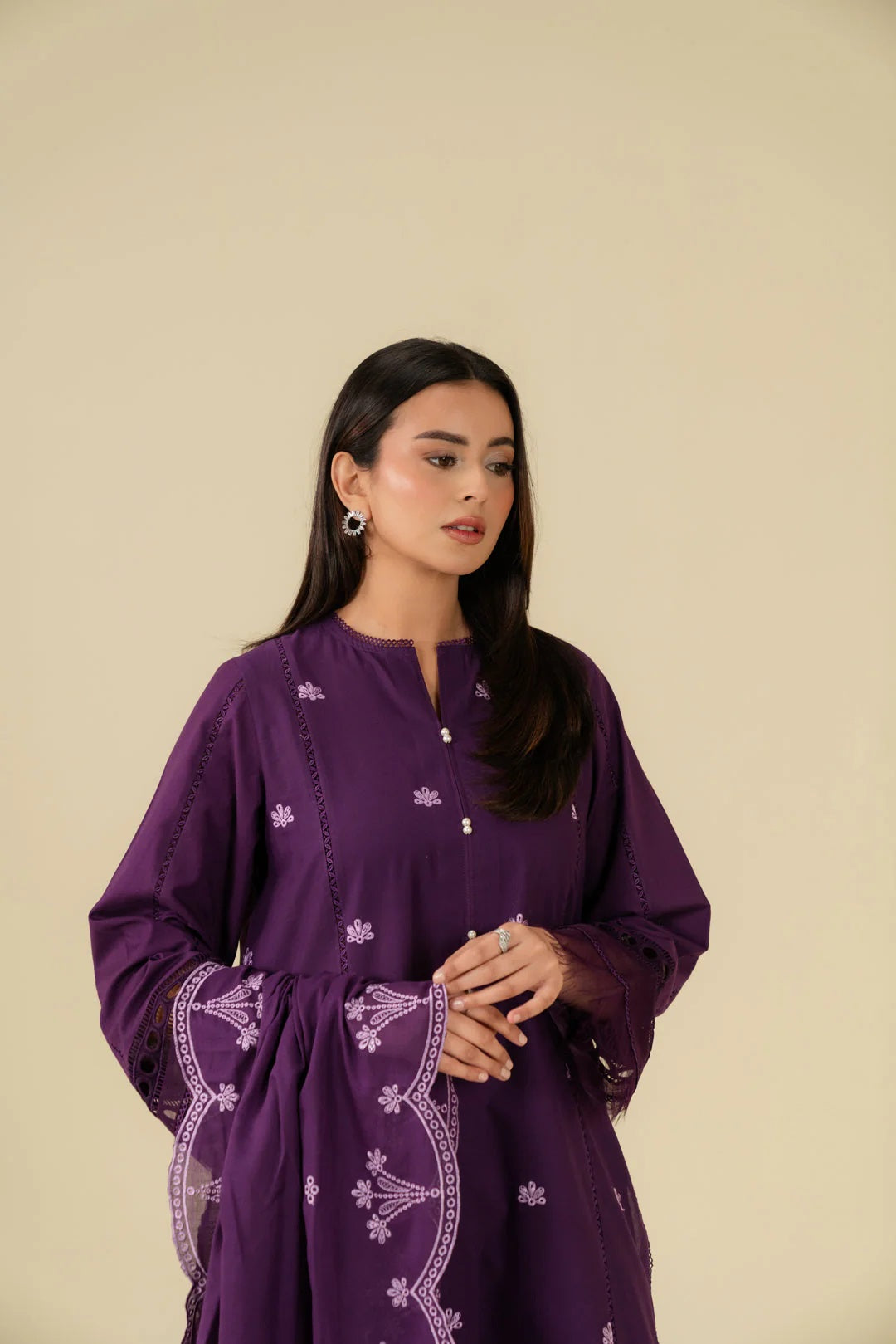 Beena by Beyond Embroidered Lawn 3 Piece Unstitched Dress - WUE-154526