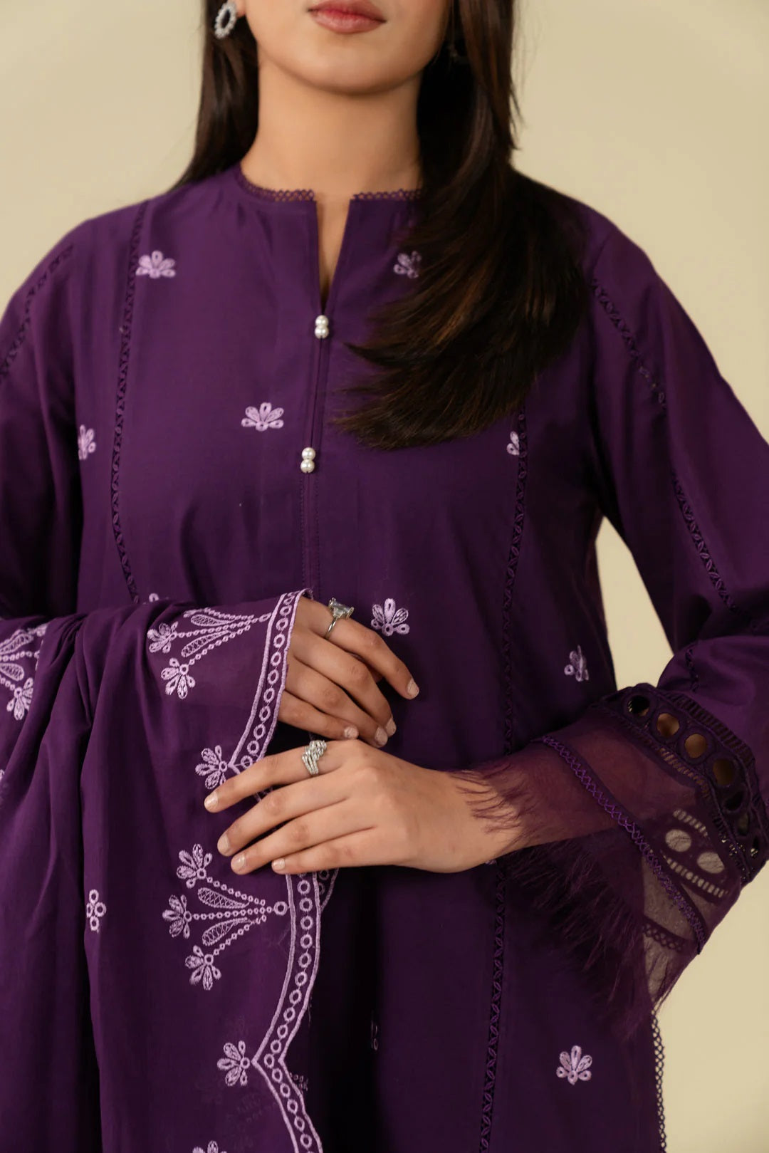 Beena by Beyond Embroidered Lawn 3 Piece Unstitched Dress - WUE-154526