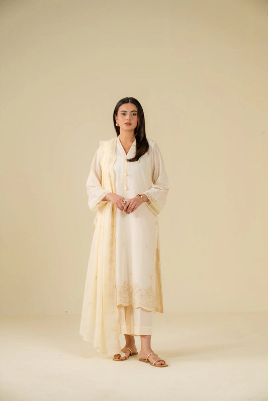 Beena by Beyond Embroidered Lawn 3 Piece Unstitched Dress - WUE-154529