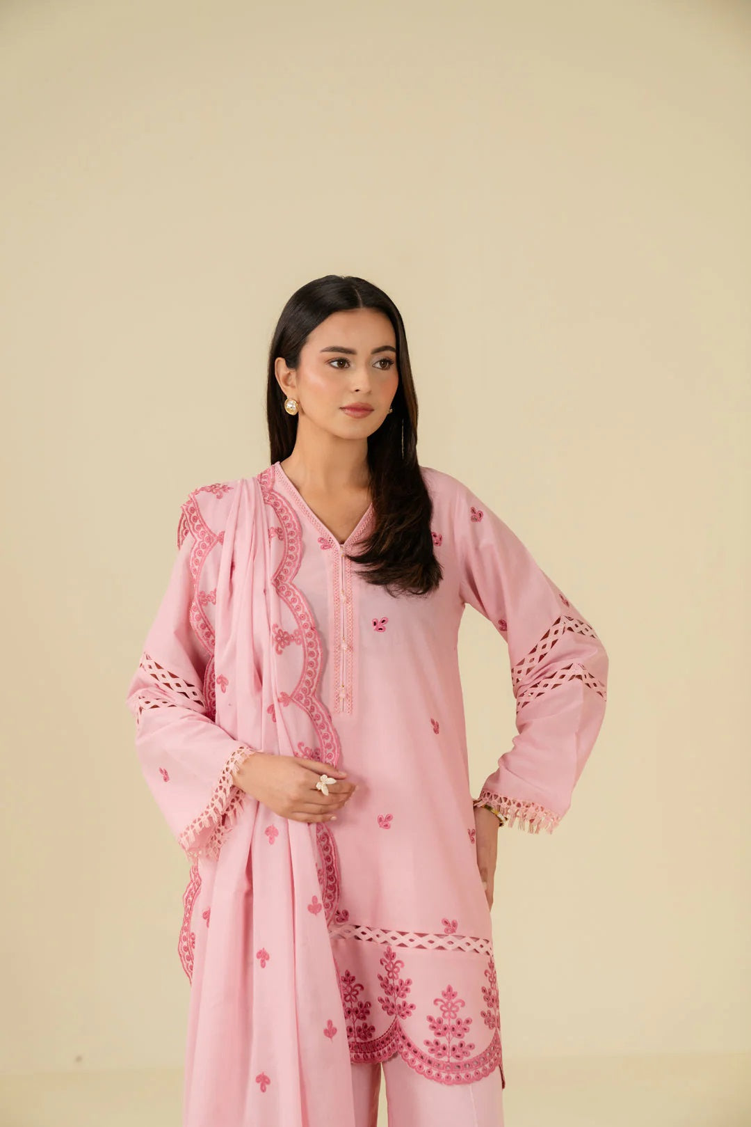 Beena by Beyond Embroidered Lawn 3 Piece Unstitched Dress - WUE-154530
