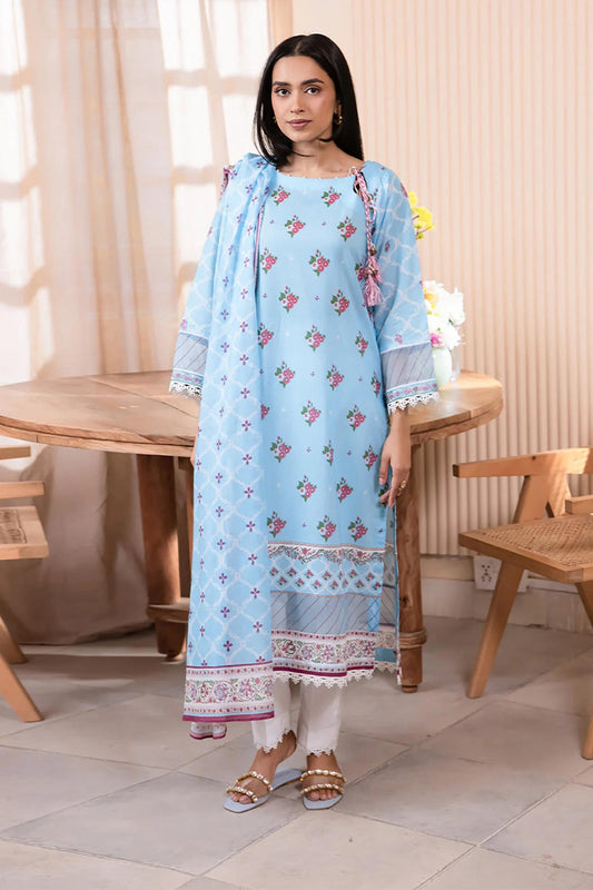 Zellbury Embroidered Lawn Unstitched 2 Piece Dress - WUS24E21024 Summer Essential