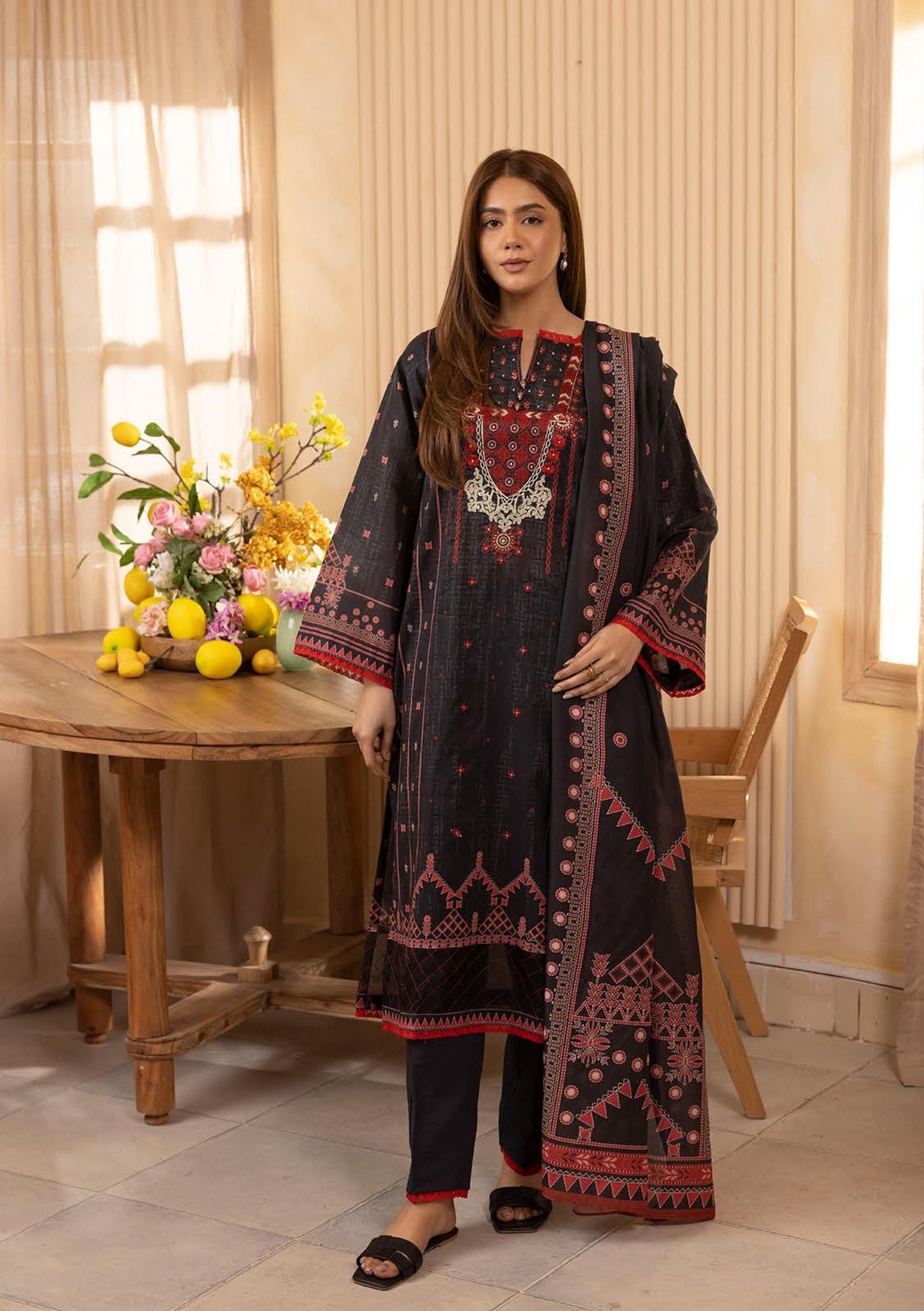 Zellbury Embroidered Lawn Unstitched 2 Piece Dress - WUS24E21034 Summer Essential