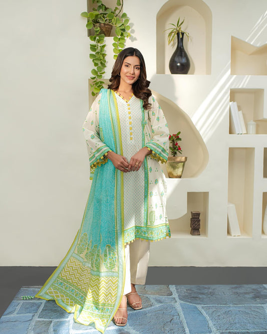Zellbury Printed Lawn Unstitched 2 Piece Dress - WUS24X21159 Summer Essential