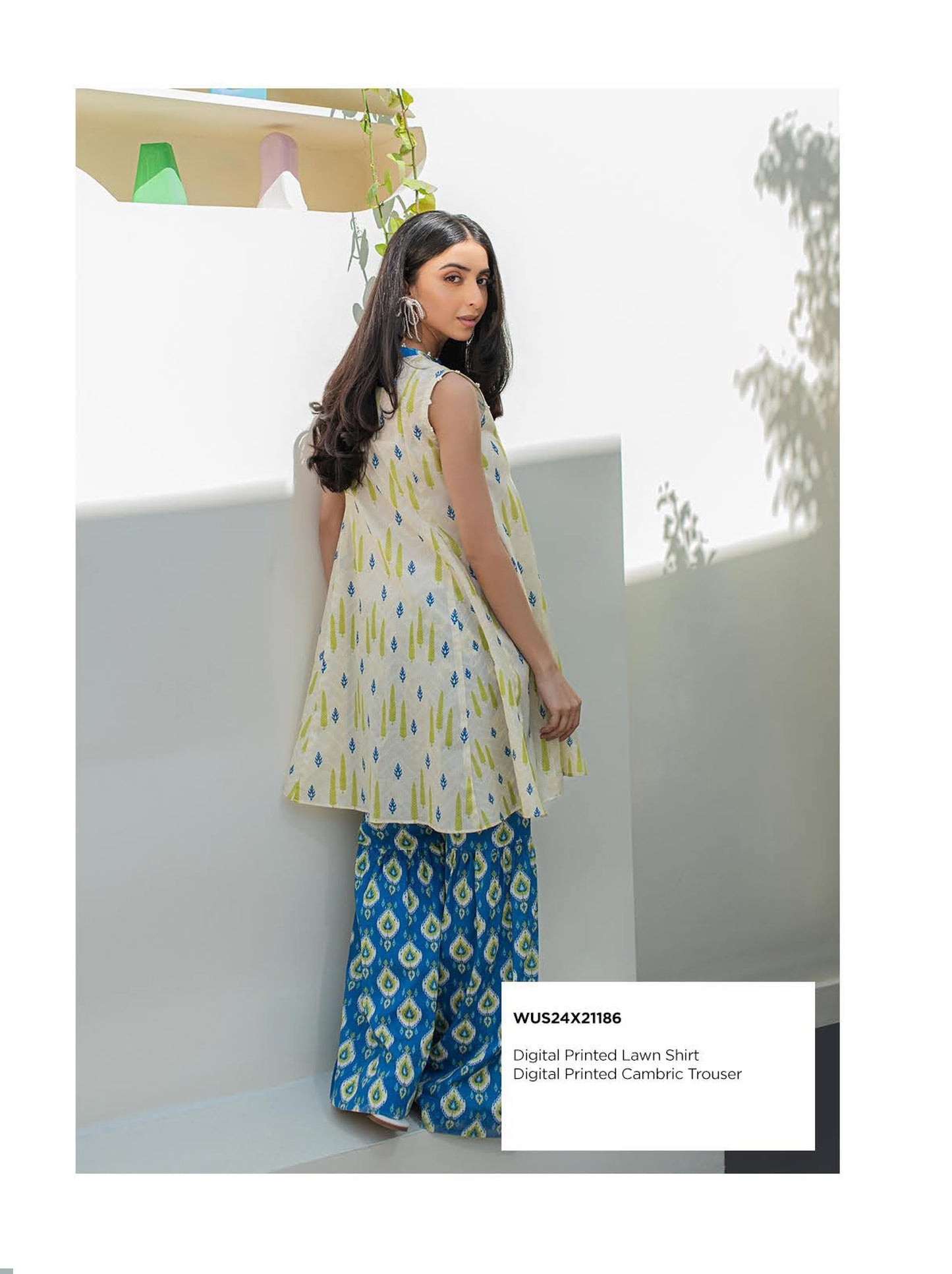 Zellbury Digital Printed Lawn Unstitched 2 Piece Dress - WUS24E21186 Summer Essential