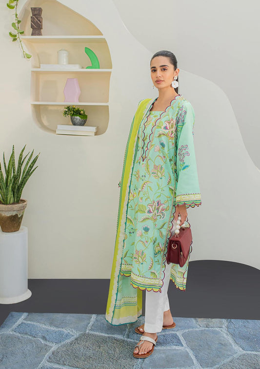 Zellbury Embroidered Lawn Unstitched 2 Piece Dress - WUS24E21179 Summer Essential
