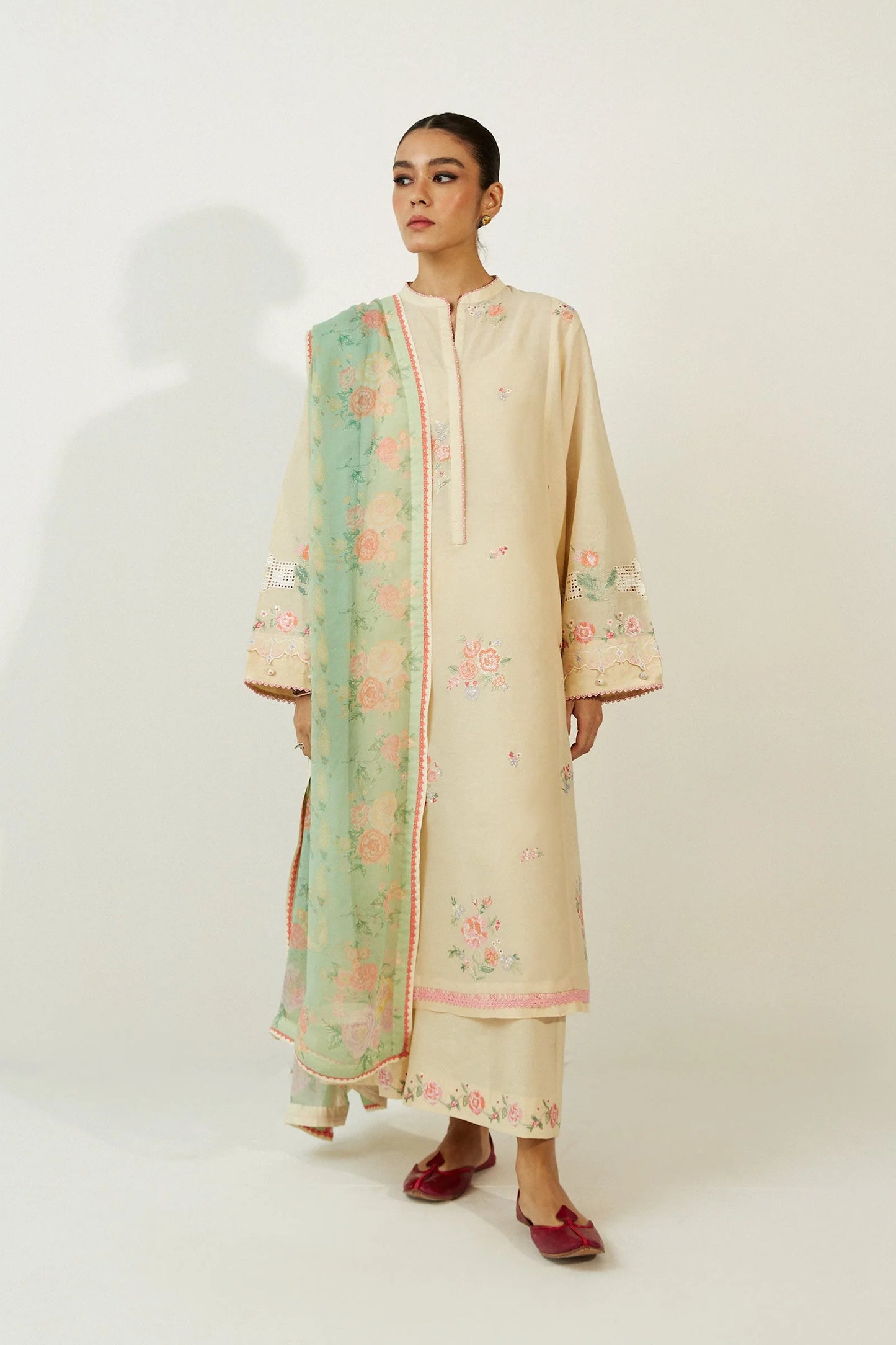Coco by Zara Shahjahan Embroidered Lawn Suits Unstitched 3 Piece ZCE23-2A