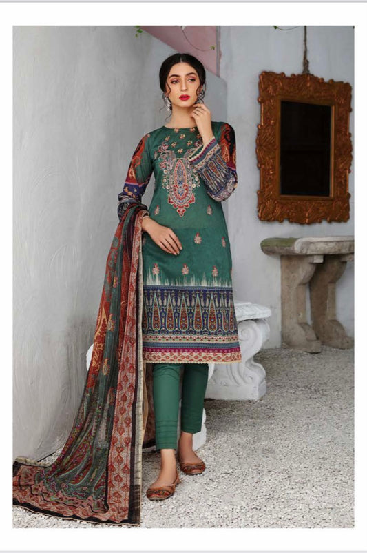 Mahajal by Gull Jee Embroidered Lawn 3 Piece Unstitched Dress - MHJ210A5