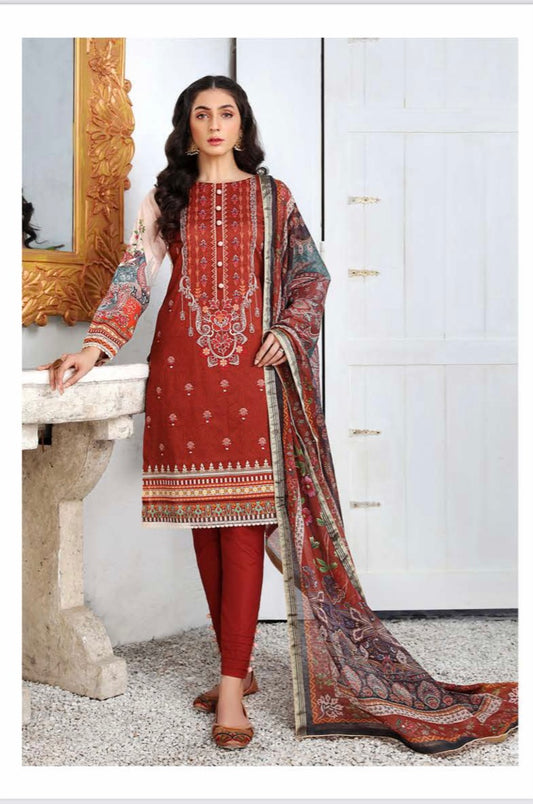 Mahajal by Gull Jee Embroidered Lawn 3 Piece Unstitched Dress - MHJ210A8
