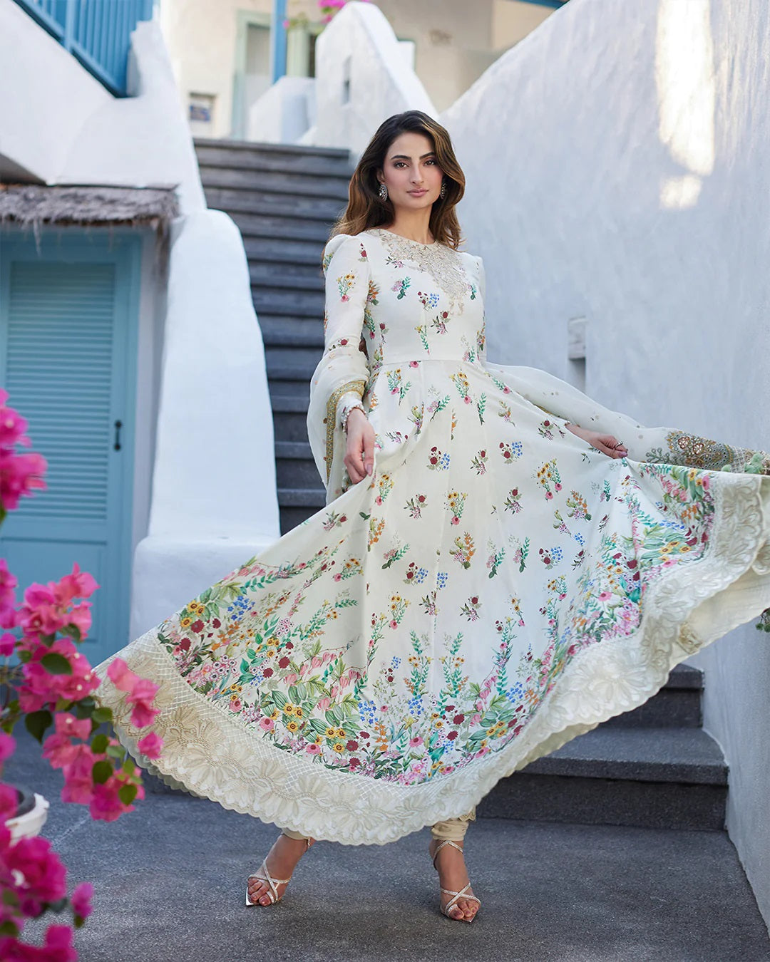 Liliana by Faiza Saqlain Embroidered Lawn 3 Piece Unstitched Dress - Avelina