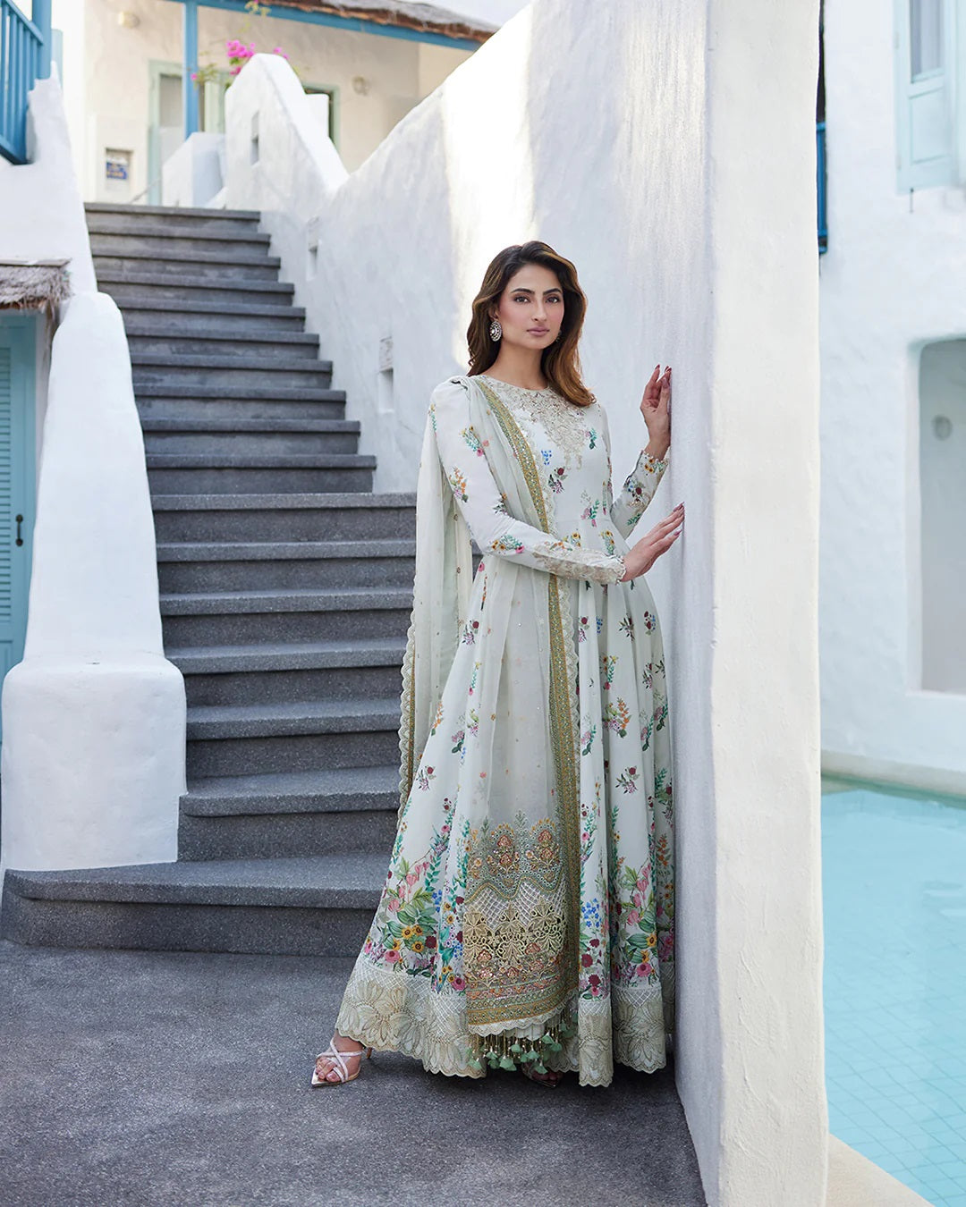 Liliana by Faiza Saqlain Embroidered Lawn 3 Piece Unstitched Dress - Avelina