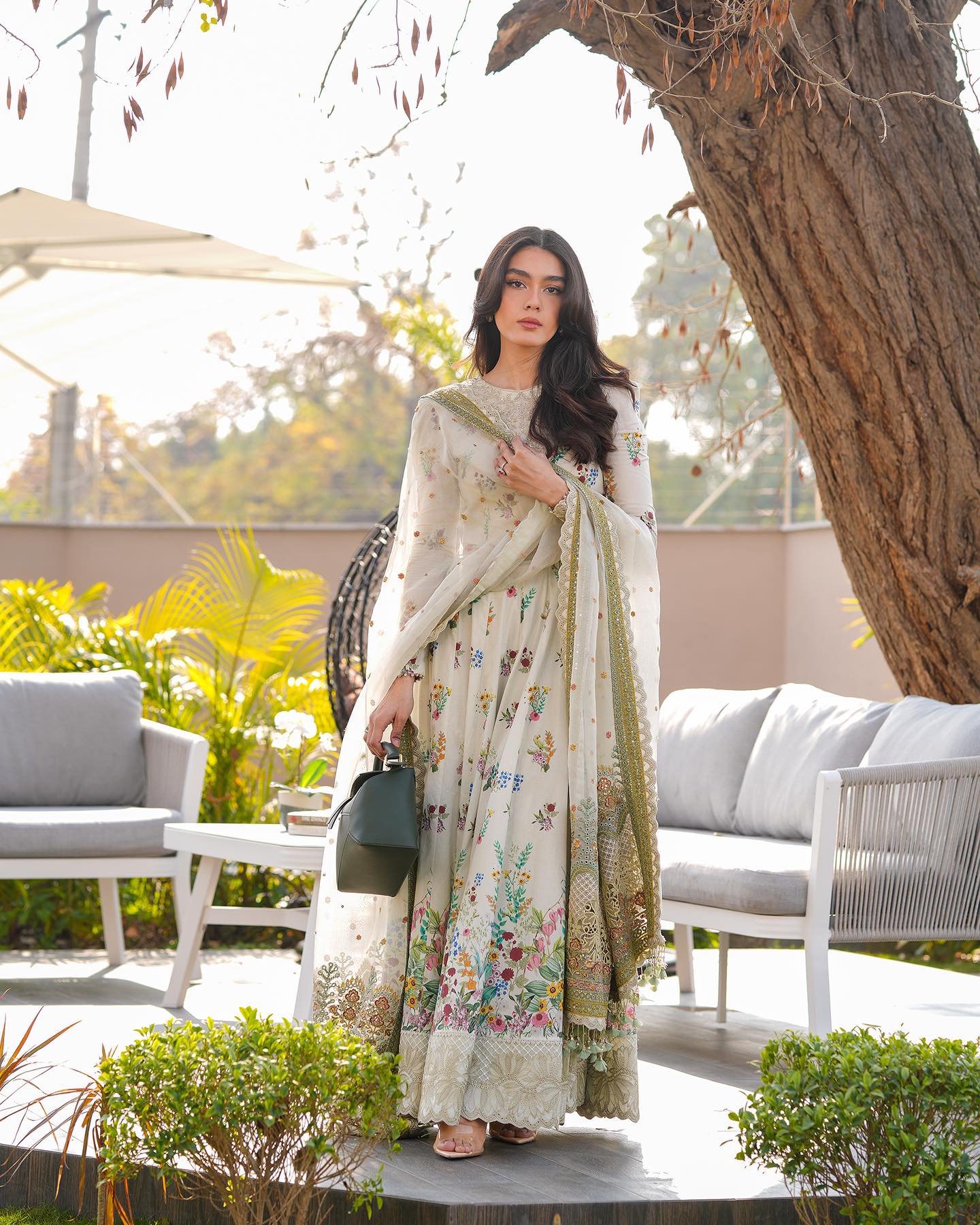 Liliana by Faiza Saqlain Embroidered Lawn 3 Piece Unstitched Dress - Avelina