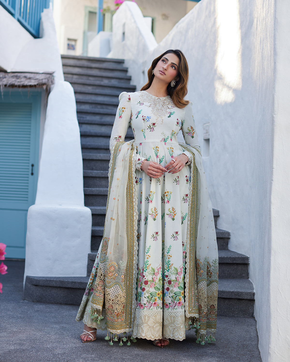 Liliana by Faiza Saqlain Embroidered Lawn 3 Piece Unstitched Dress - Avelina