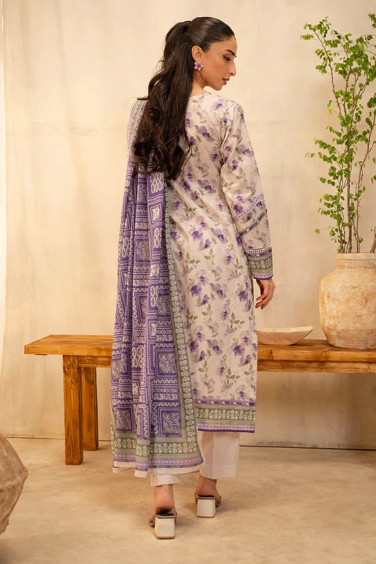 Zellbury 2pc Embroidered Lawn Shirt Dupatta - WUS25E20022