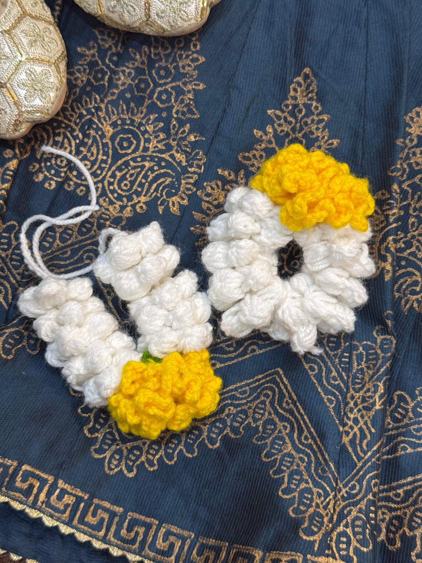Crochet Marigold & Jasmine Gajra
