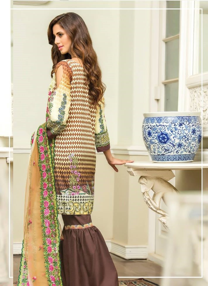 Kalyan by ZS Textile Embroidered Festive Lawn Unstitched 3 Piece Suit - KDL-ZS06