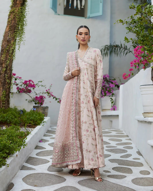 Liliana by Faiza Saqlain Embroidered Lawn 3 Piece Unstitched Dress - Karine