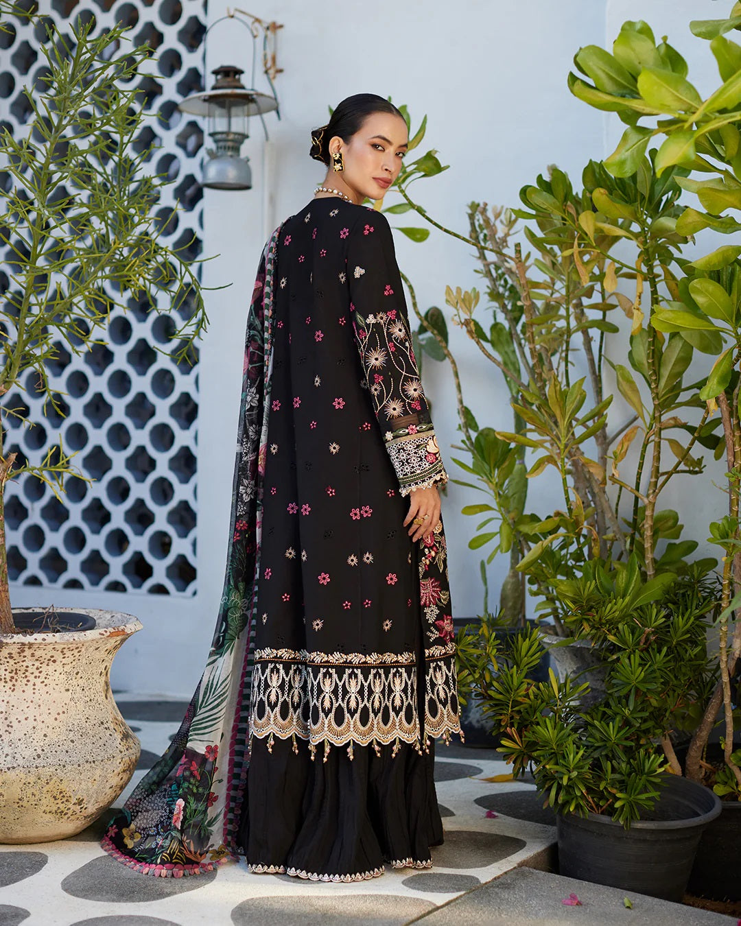 Liliana by Faiza Saqlain Embroidered Lawn 3 Piece Unstitched Dress - Merle