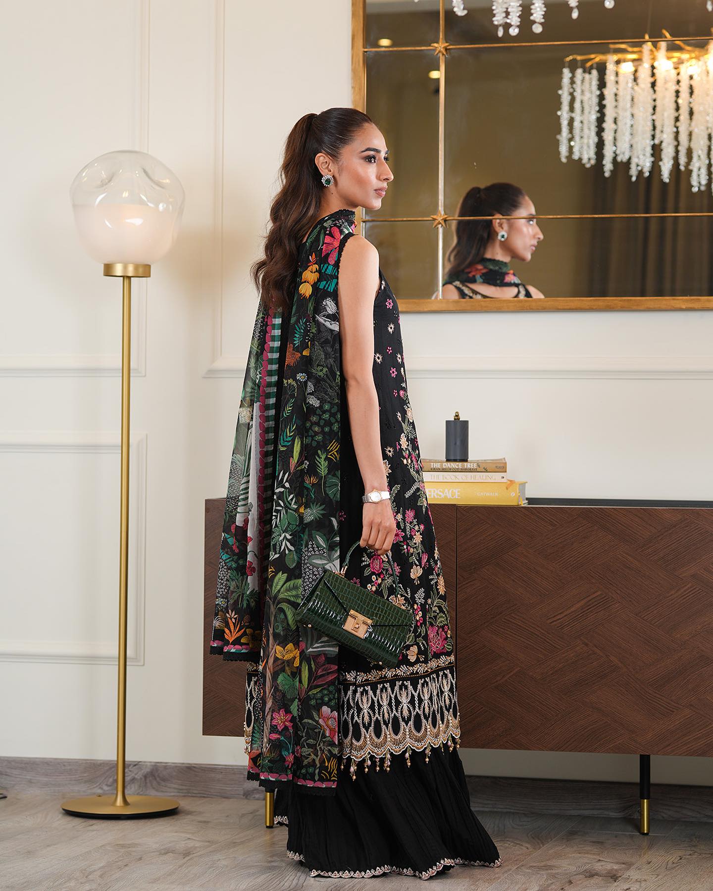 Liliana by Faiza Saqlain Embroidered Lawn 3 Piece Unstitched Dress - Merle