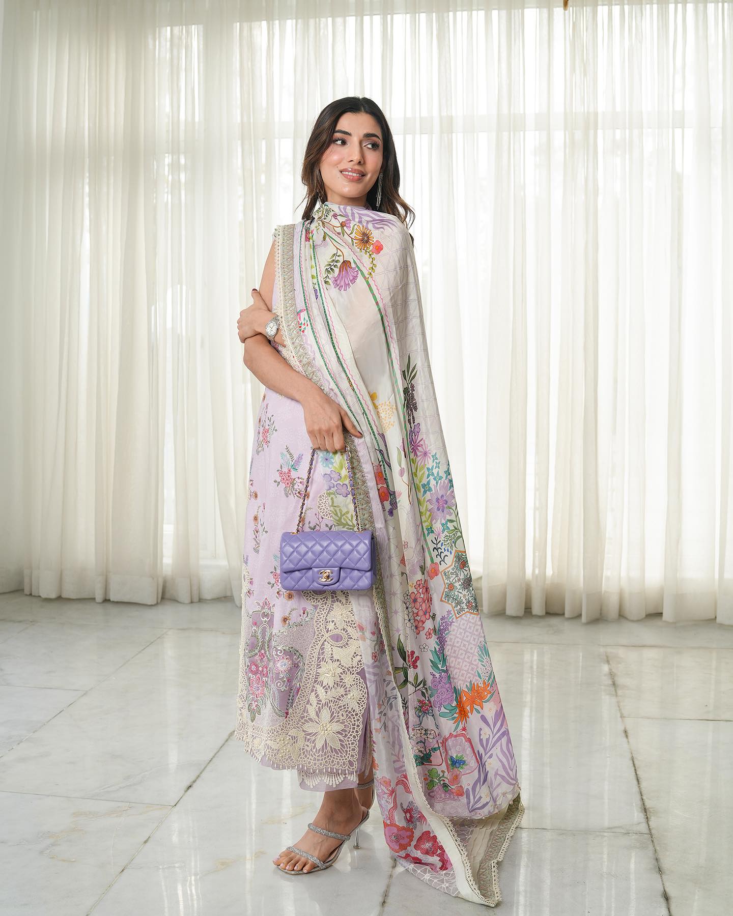 Liliana by Faiza Saqlain Embroidered Lawn 3 Piece Unstitched Dress - Nazeli