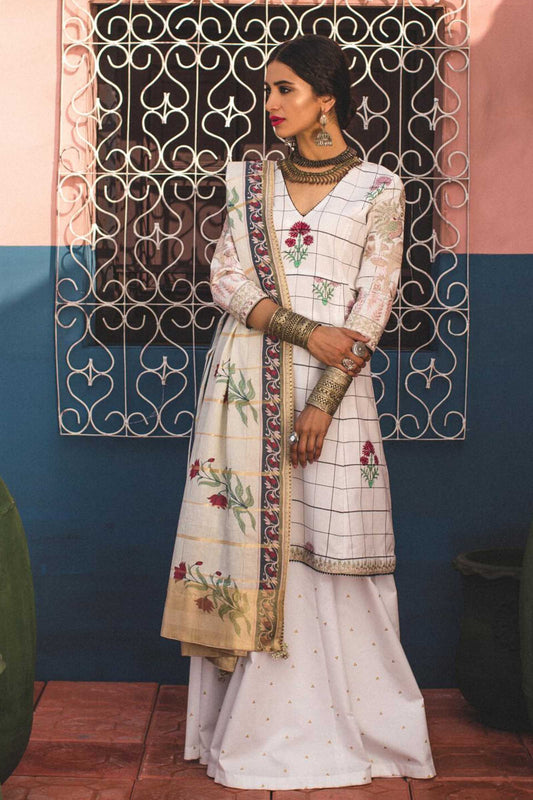 Zara Shahjahan Embroidered Jacquard Unstitched 3 Piece Suit - ZSL PARIZEH B