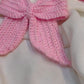 Crochet Hair Bow- Baby Pink