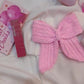 Crochet Hair Bow- Baby Pink