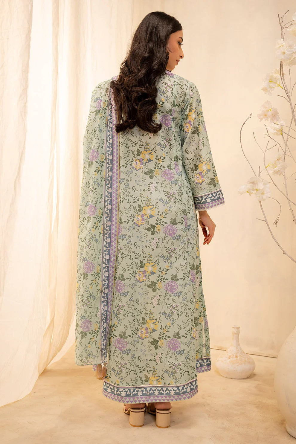 Zellbury 2pc Printed Lawn Shirt Dupatta - WUS25X20083 Unstitched