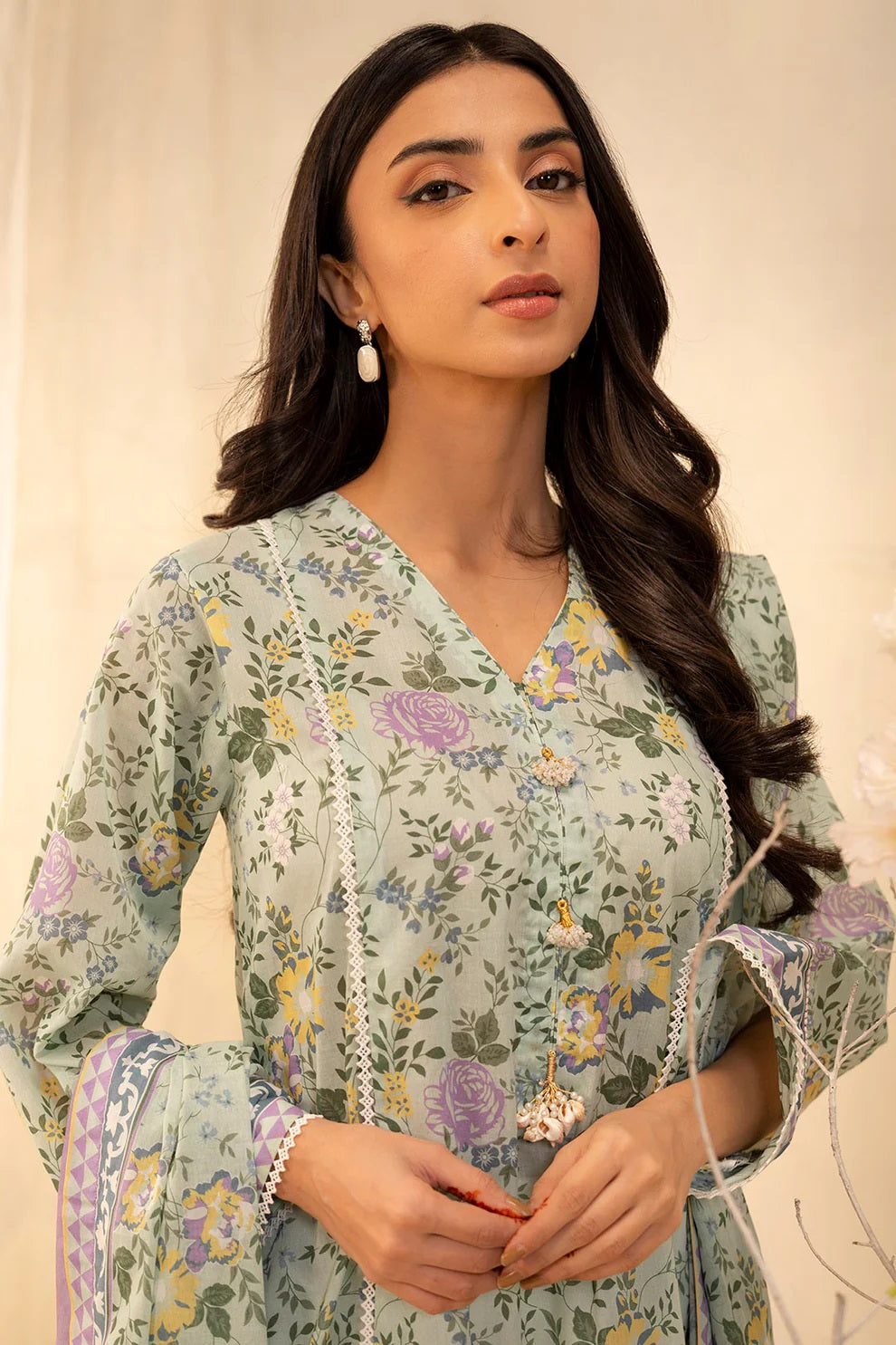 Zellbury 2pc Printed Lawn Shirt Dupatta - WUS25X20083 Unstitched