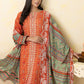 LSM Embroidered Lawn Suits With Lawn Dupatta Unstitched 3 Piece SED-EA-0406 - Summer Collection