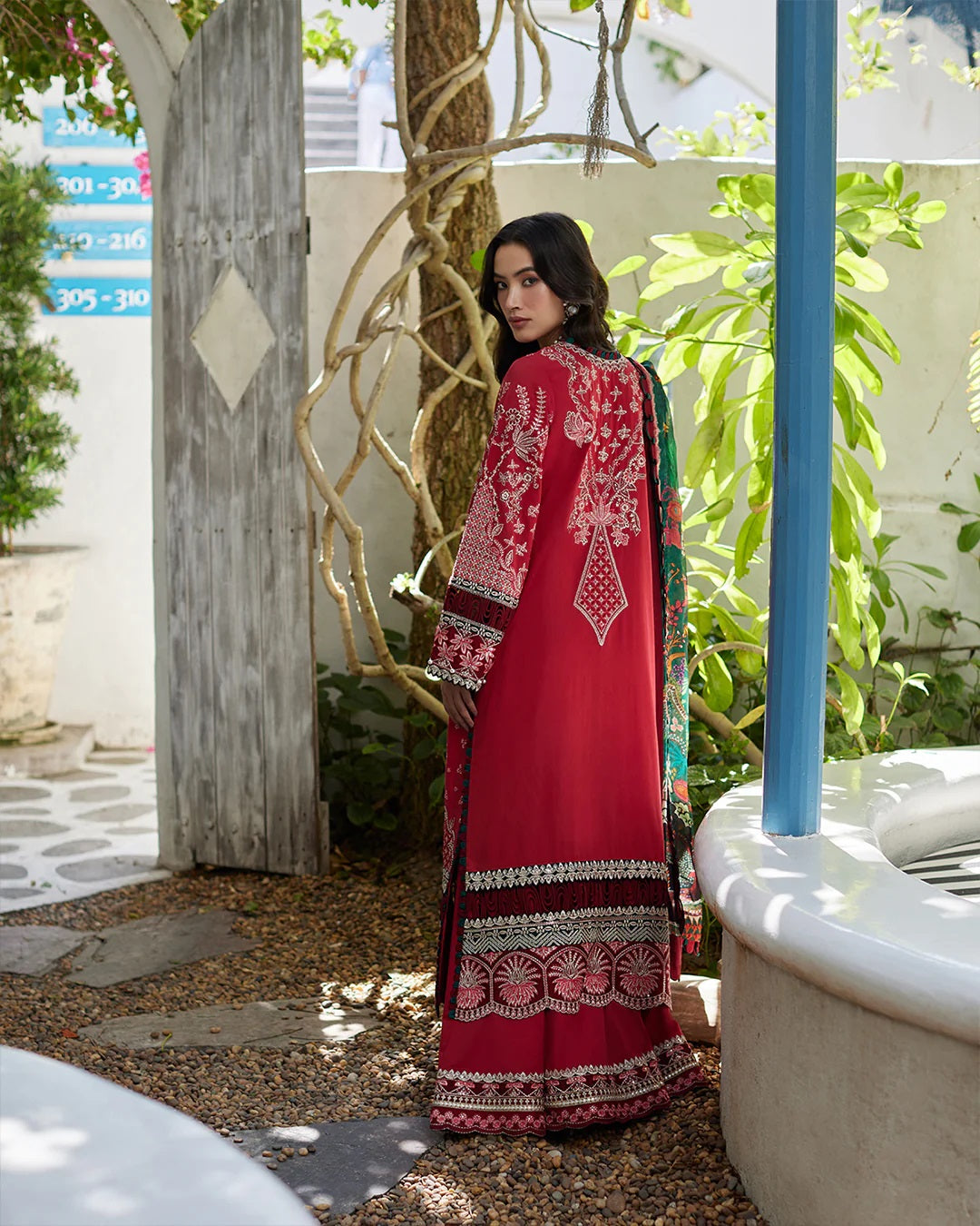 Liliana by Faiza Saqlain Embroidered Lawn 3 Piece Unstitched Dress - Sivana
