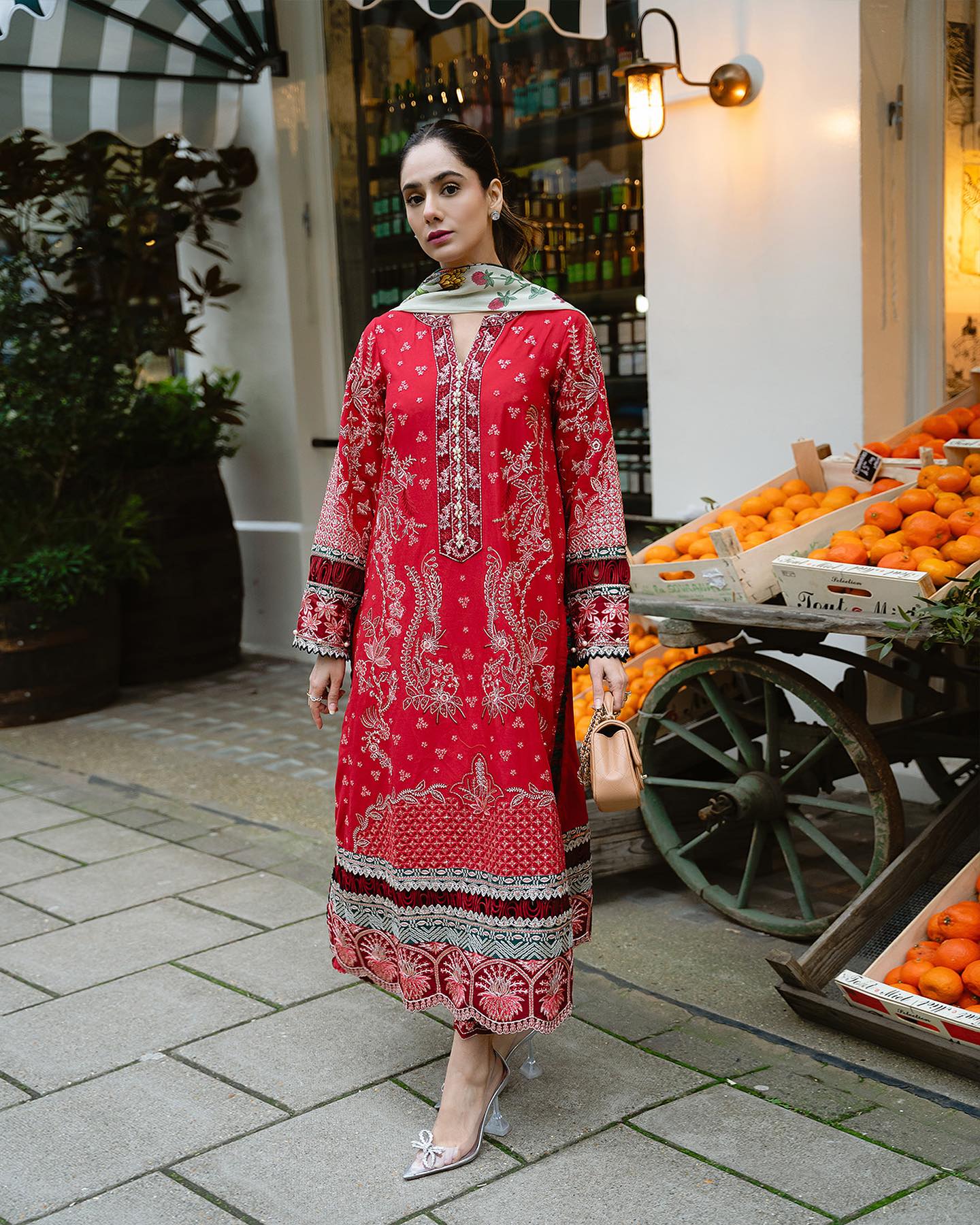 Liliana by Faiza Saqlain Embroidered Lawn 3 Piece Unstitched Dress - Sivana