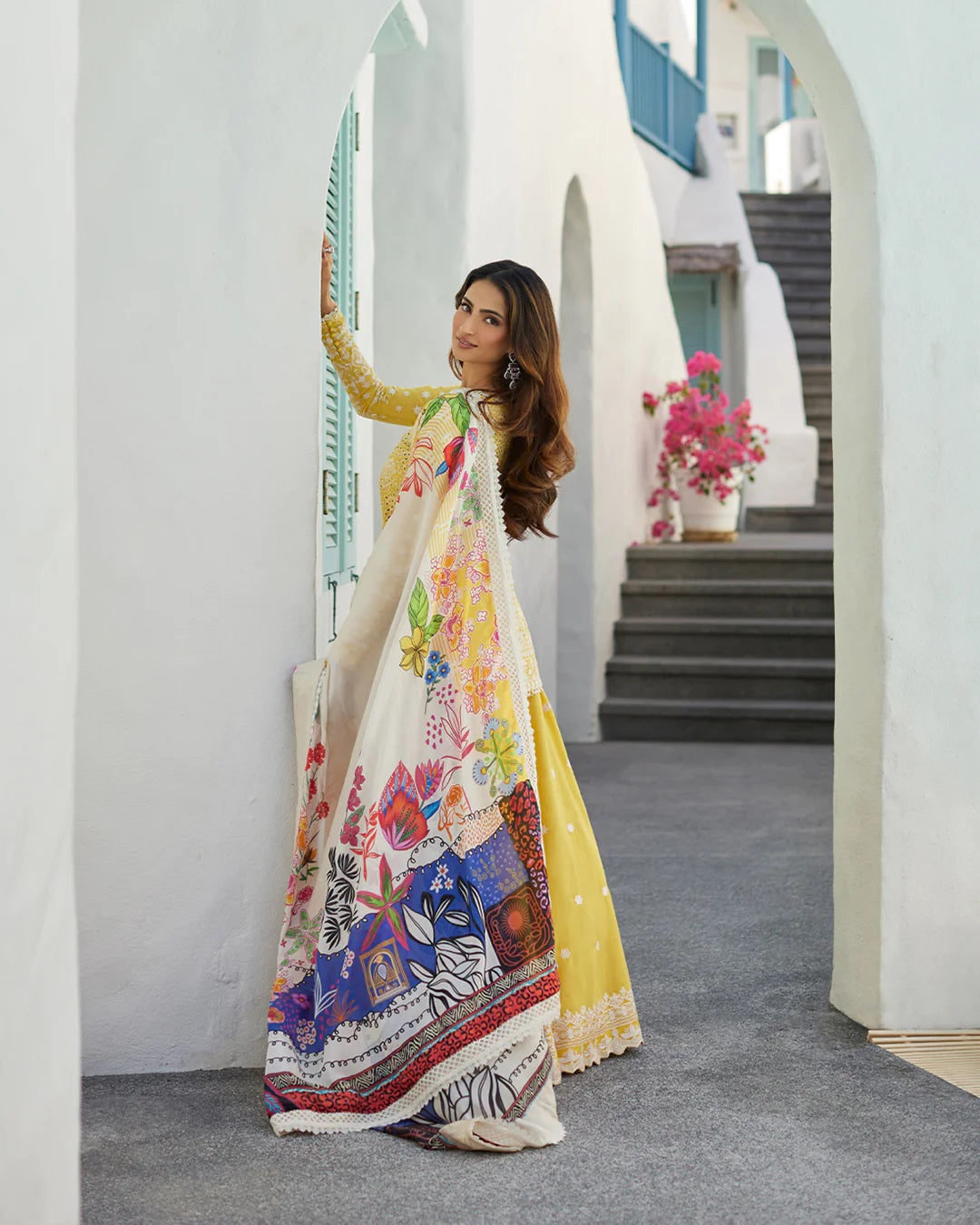 Liliana by Faiza Saqlain Embroidered Lawn 3 Piece Unstitched Dress - Talin