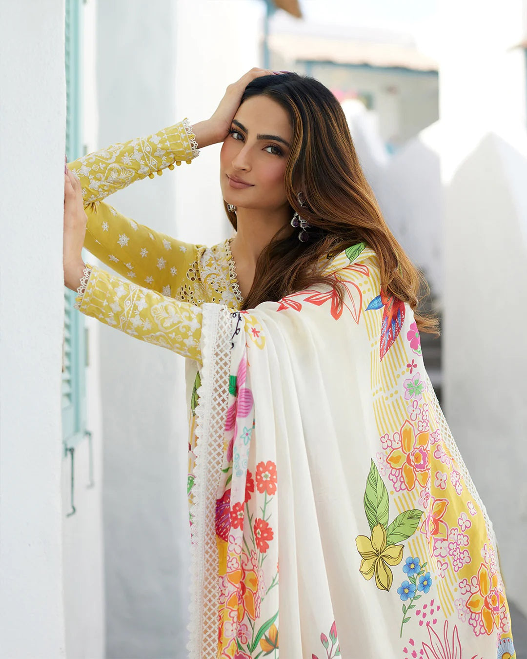 Liliana by Faiza Saqlain Embroidered Lawn 3 Piece Unstitched Dress - Talin