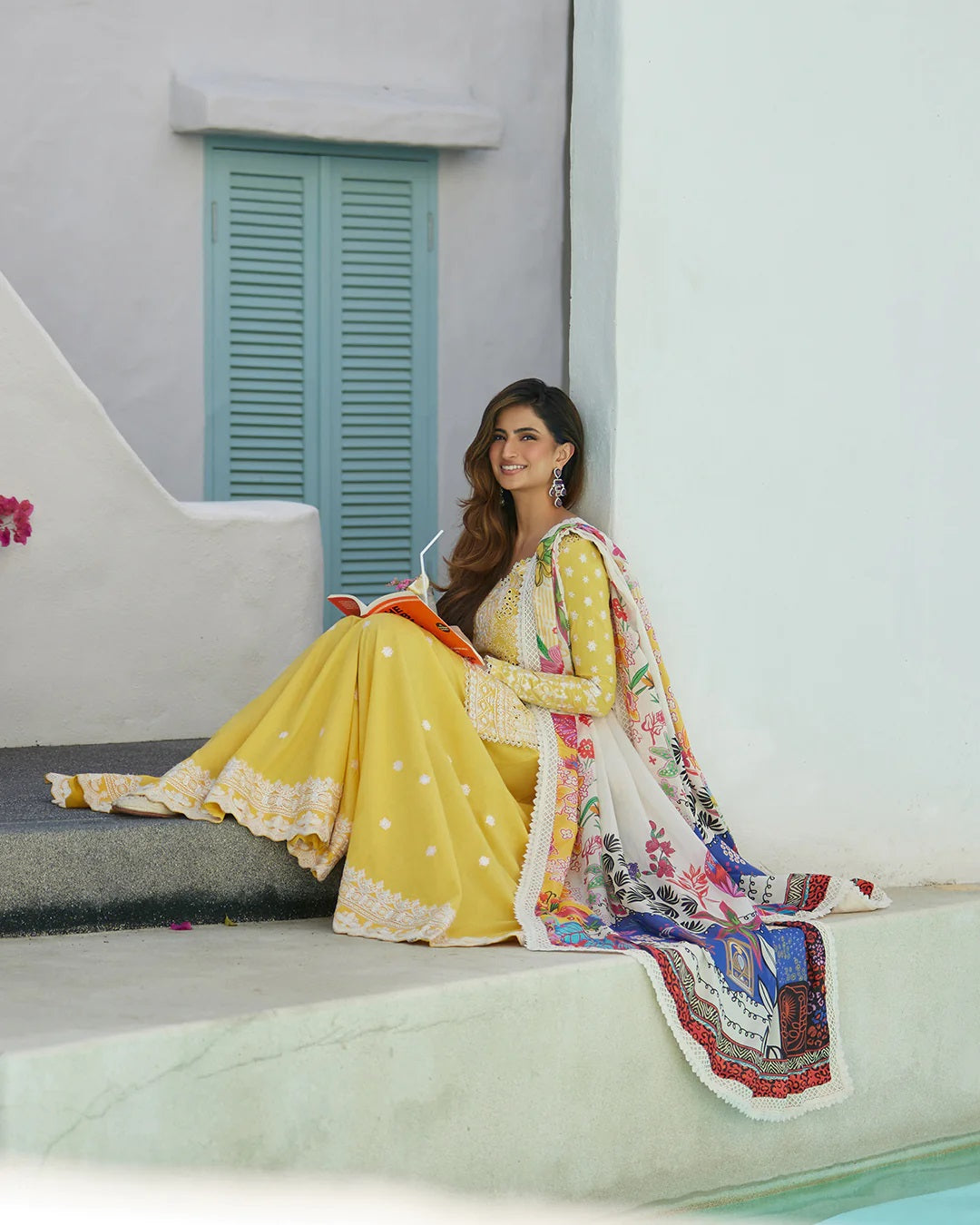 Liliana by Faiza Saqlain Embroidered Lawn 3 Piece Unstitched Dress - Talin