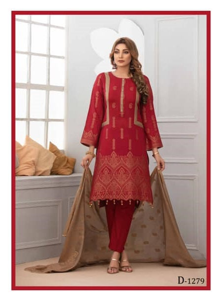 Vivid Dreams by Tawakkal Broshia Banarsi Lawn Unstitched 3 Piece Suit - D-1279