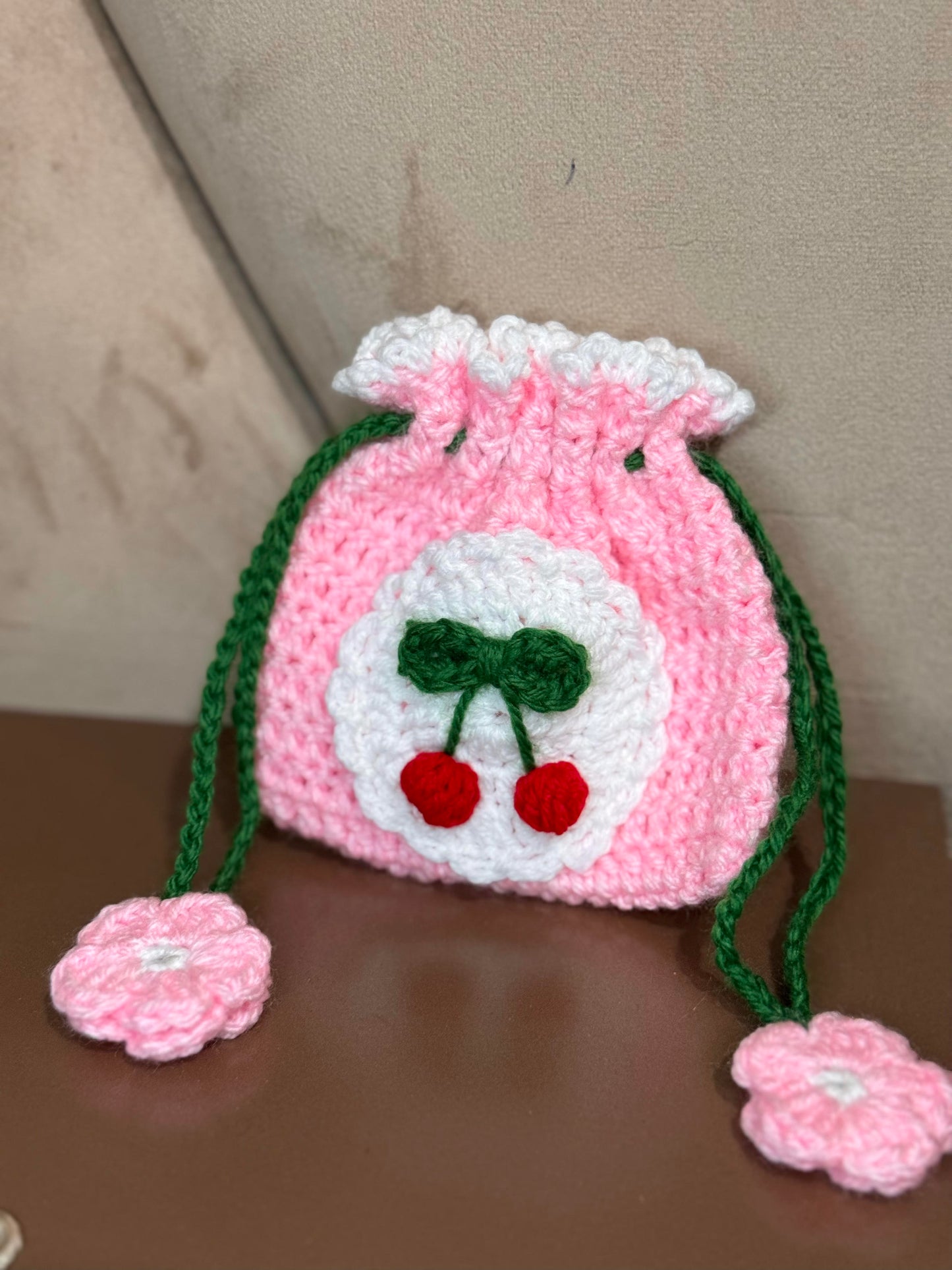 Crocheted Draw-String Pouch (Mini Pouch)