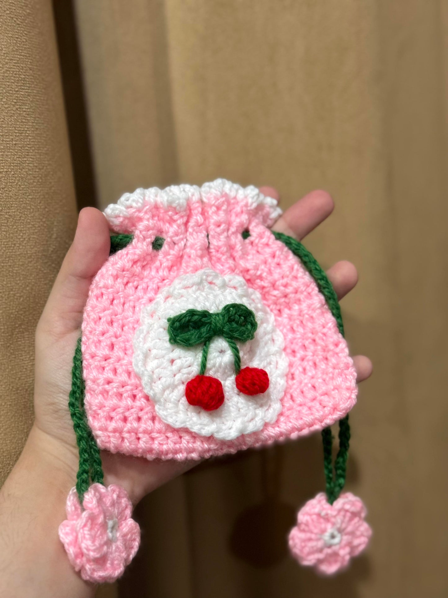 Crocheted Draw-String Pouch (Mini Pouch)
