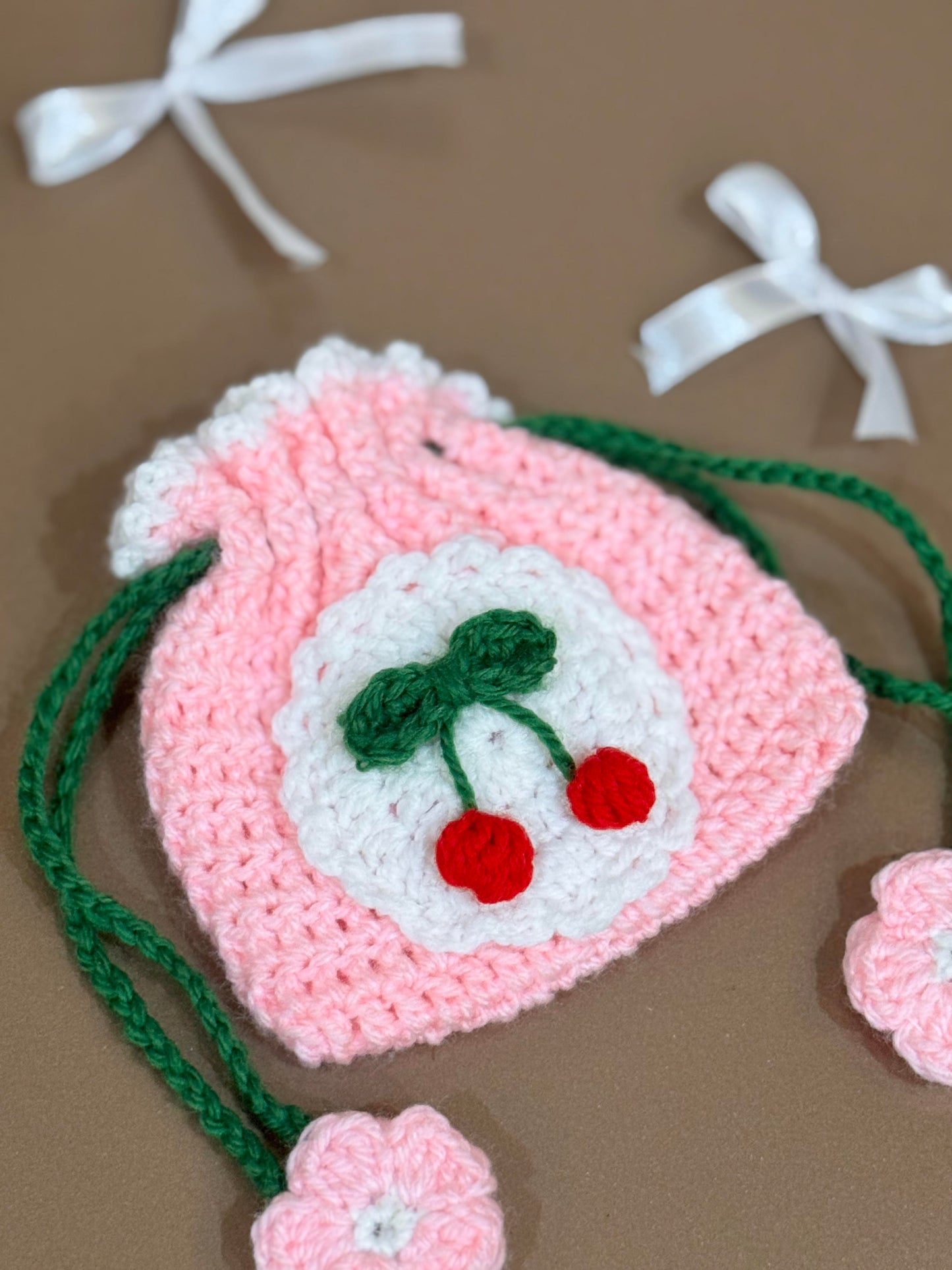 Crocheted Draw-String Pouch (Mini Pouch)