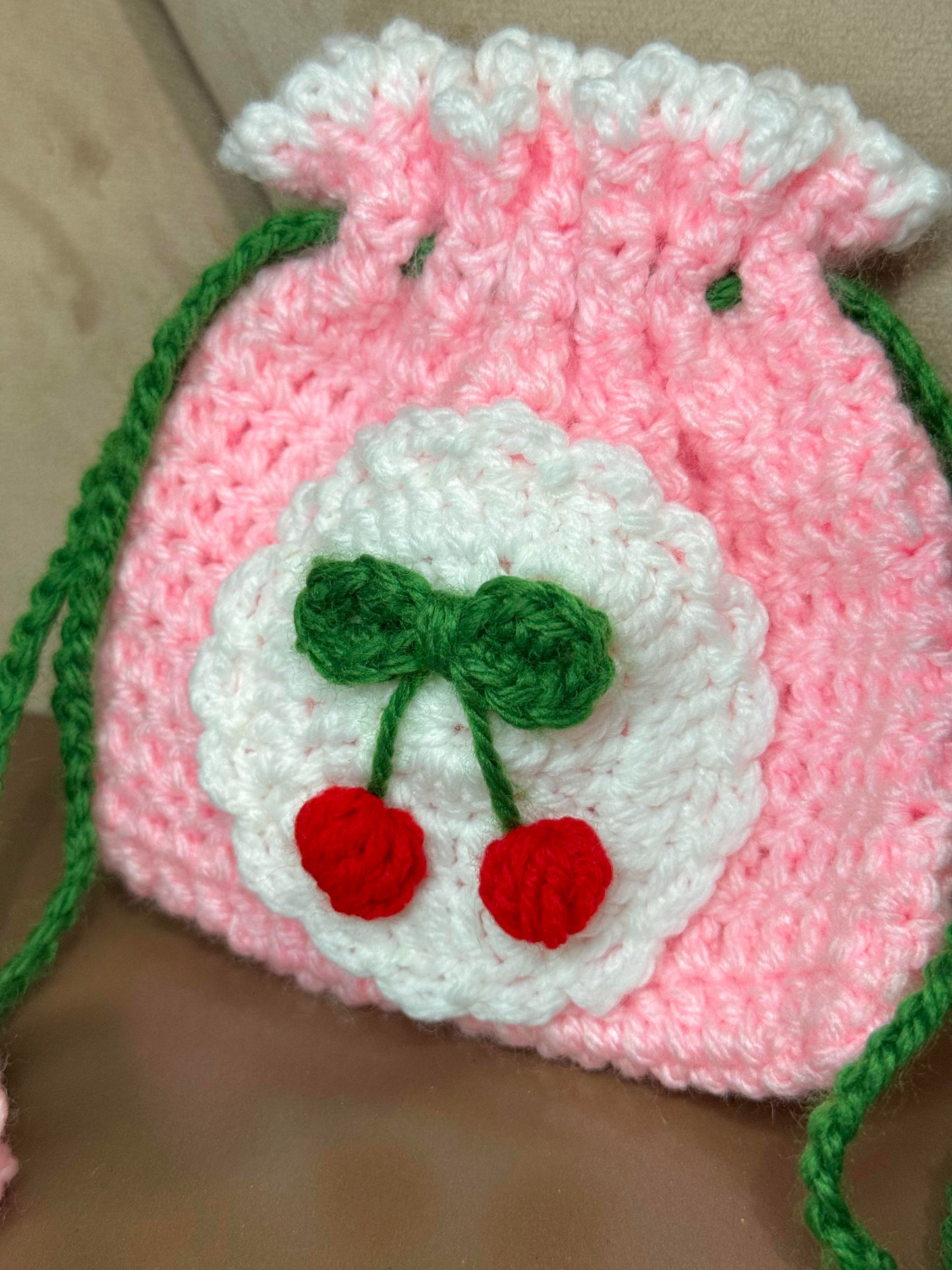 Crocheted Draw-String Pouch (Mini Pouch)