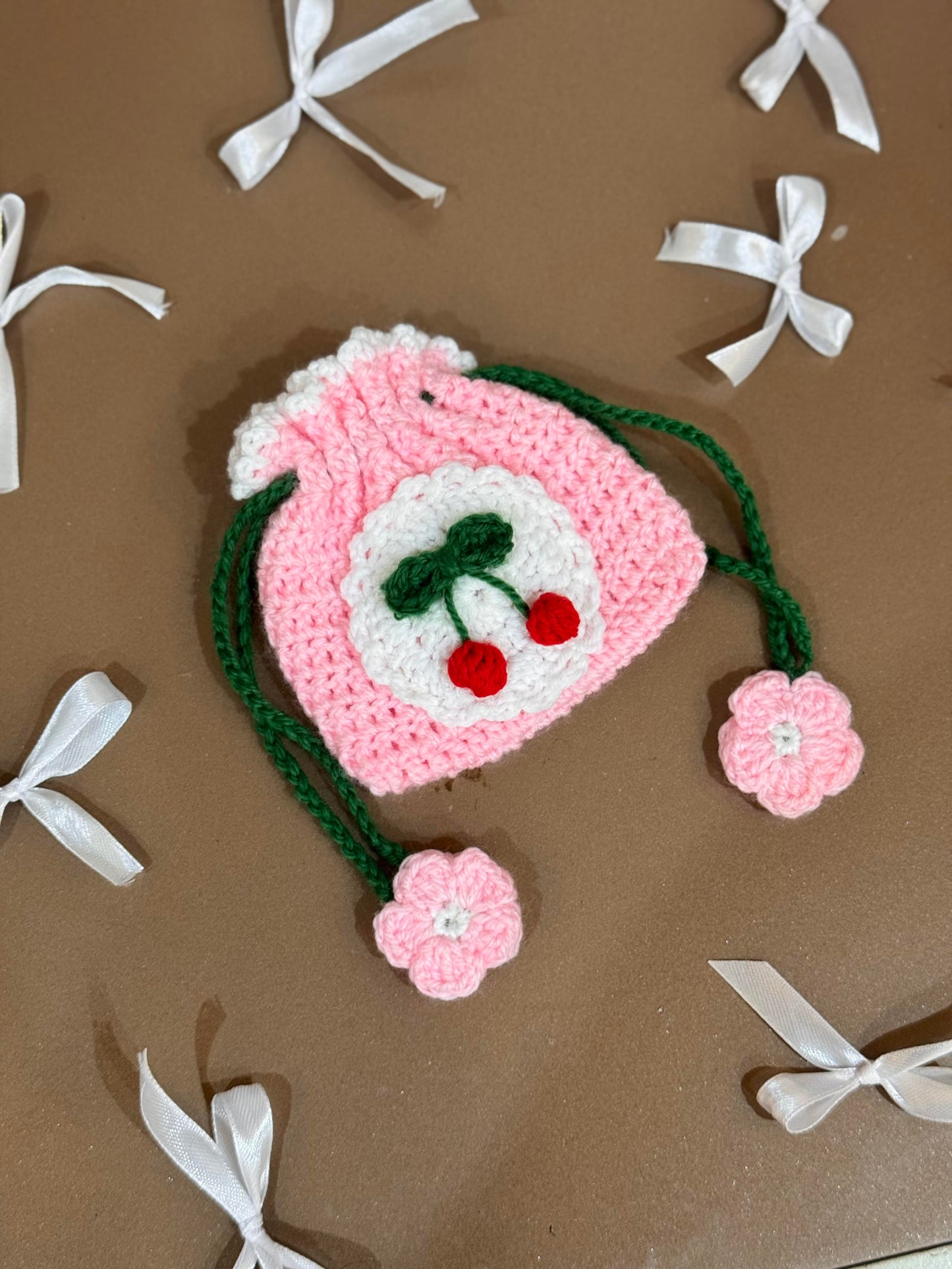 Crocheted Draw-String Pouch (Mini Pouch)