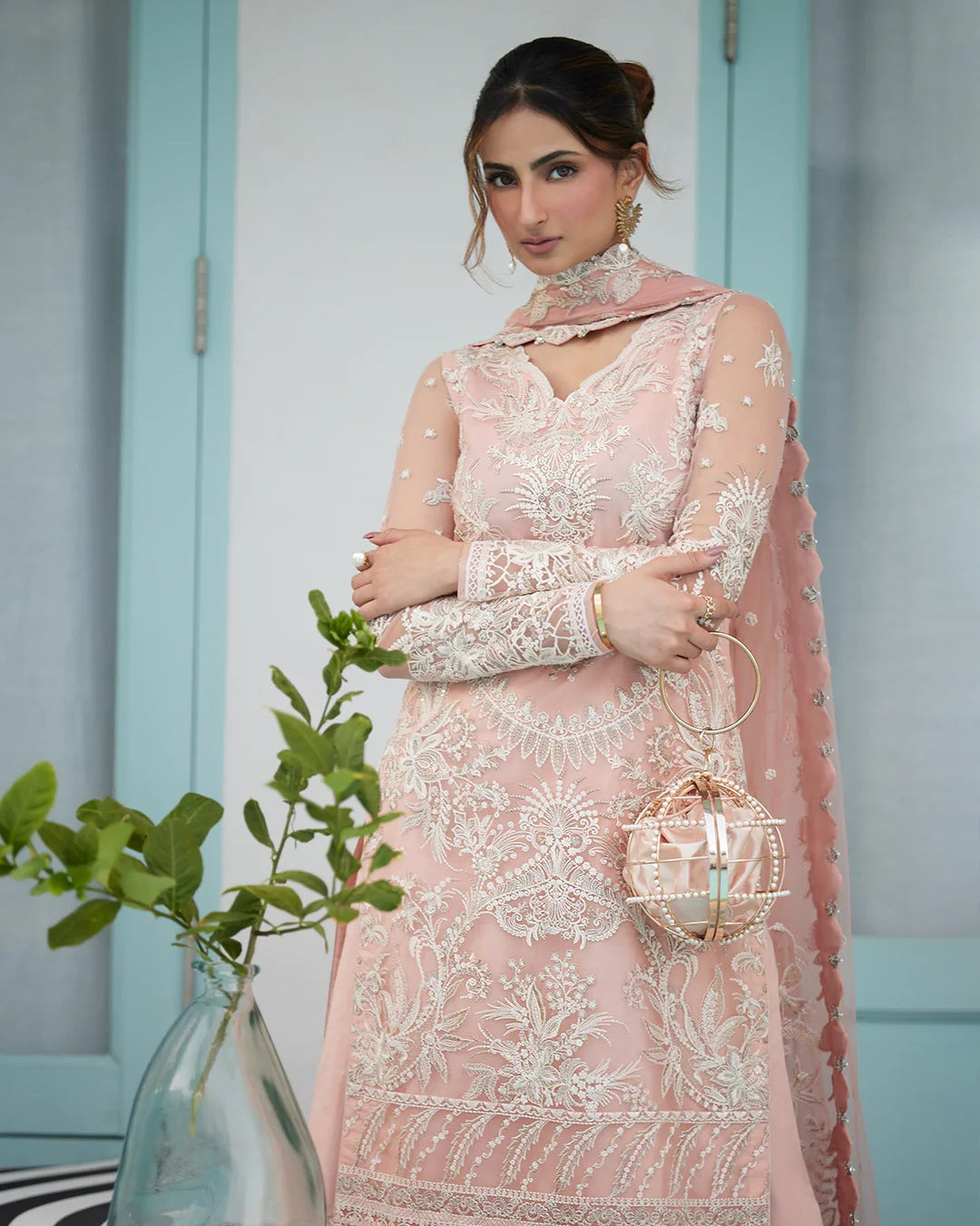 Liliana by Faiza Saqlain Embroidered Lawn 3 Piece Unstitched Dress - Valetta