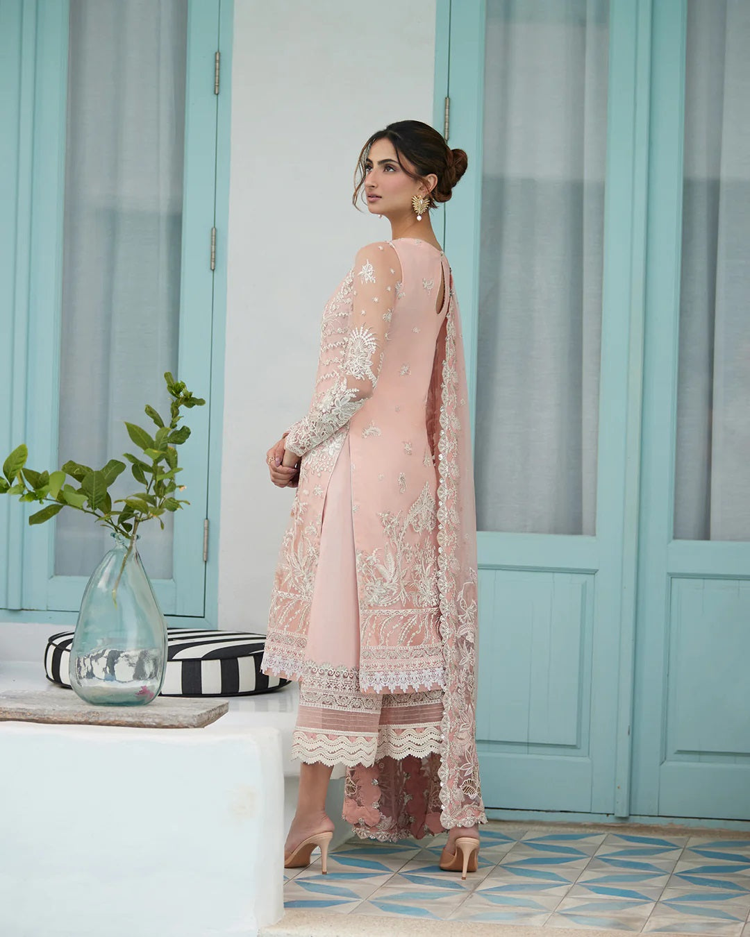 Liliana by Faiza Saqlain Embroidered Lawn 3 Piece Unstitched Dress - Valetta