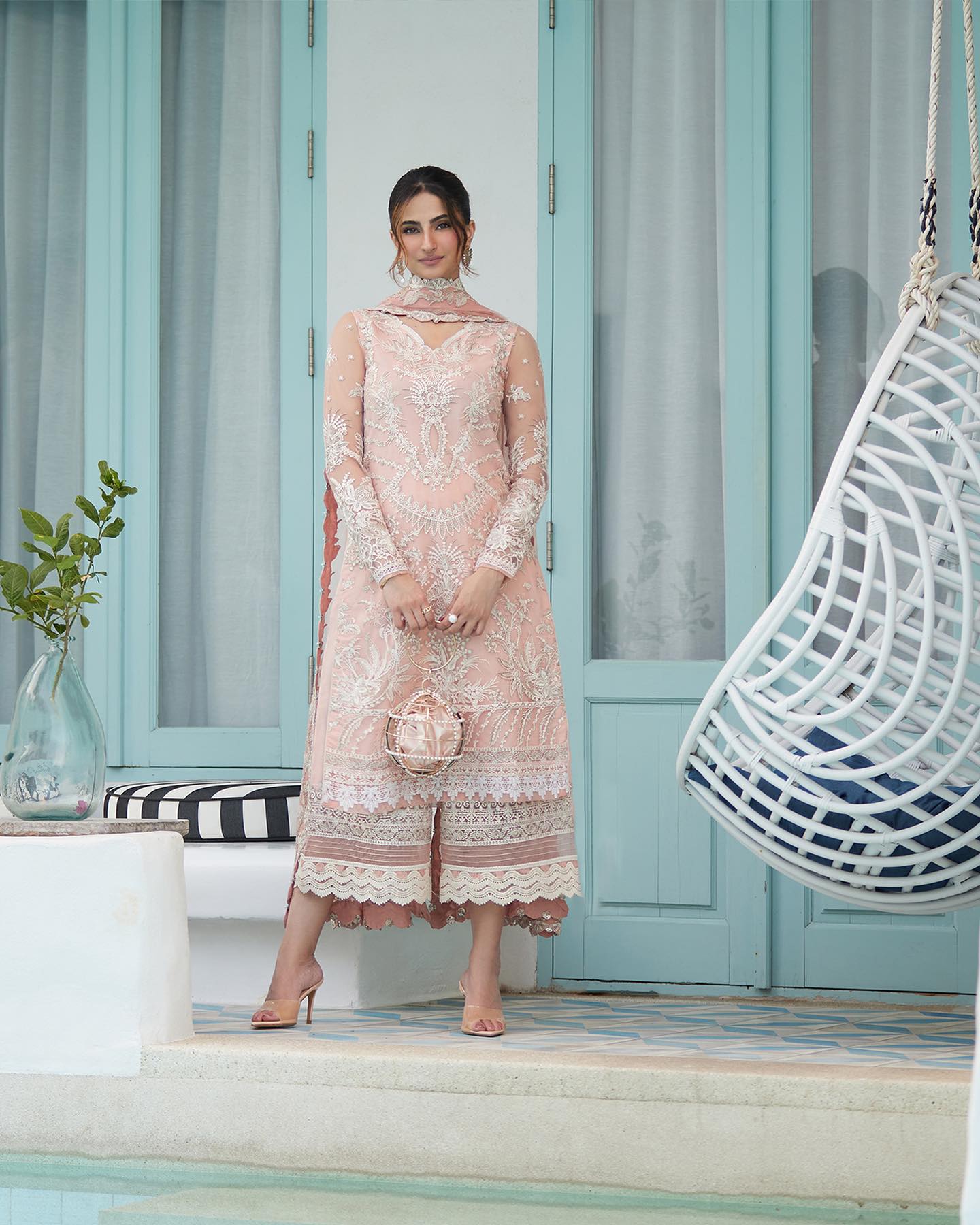 Liliana by Faiza Saqlain Embroidered Lawn 3 Piece Unstitched Dress - Valetta