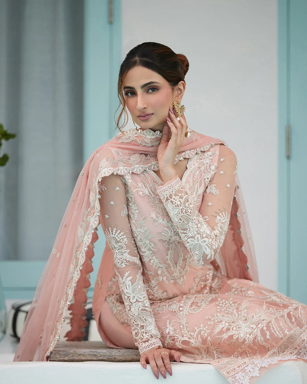 Liliana by Faiza Saqlain Embroidered Lawn 3 Piece Unstitched Dress - Valetta