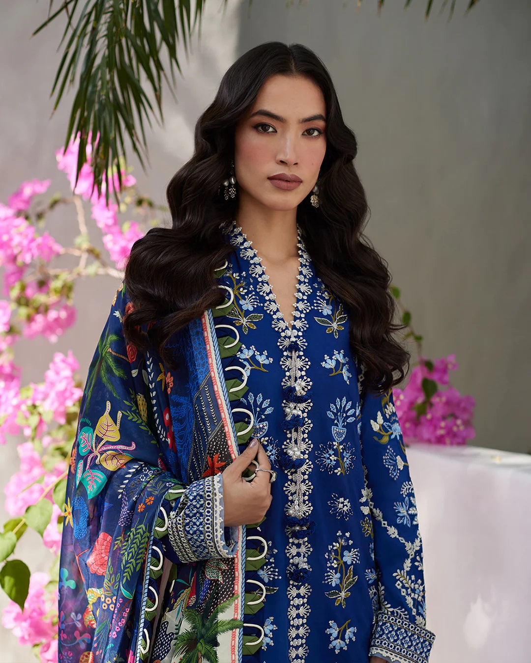 Liliana by Faiza Saqlain Embroidered Lawn 3 Piece Unstitched Dress - Viera